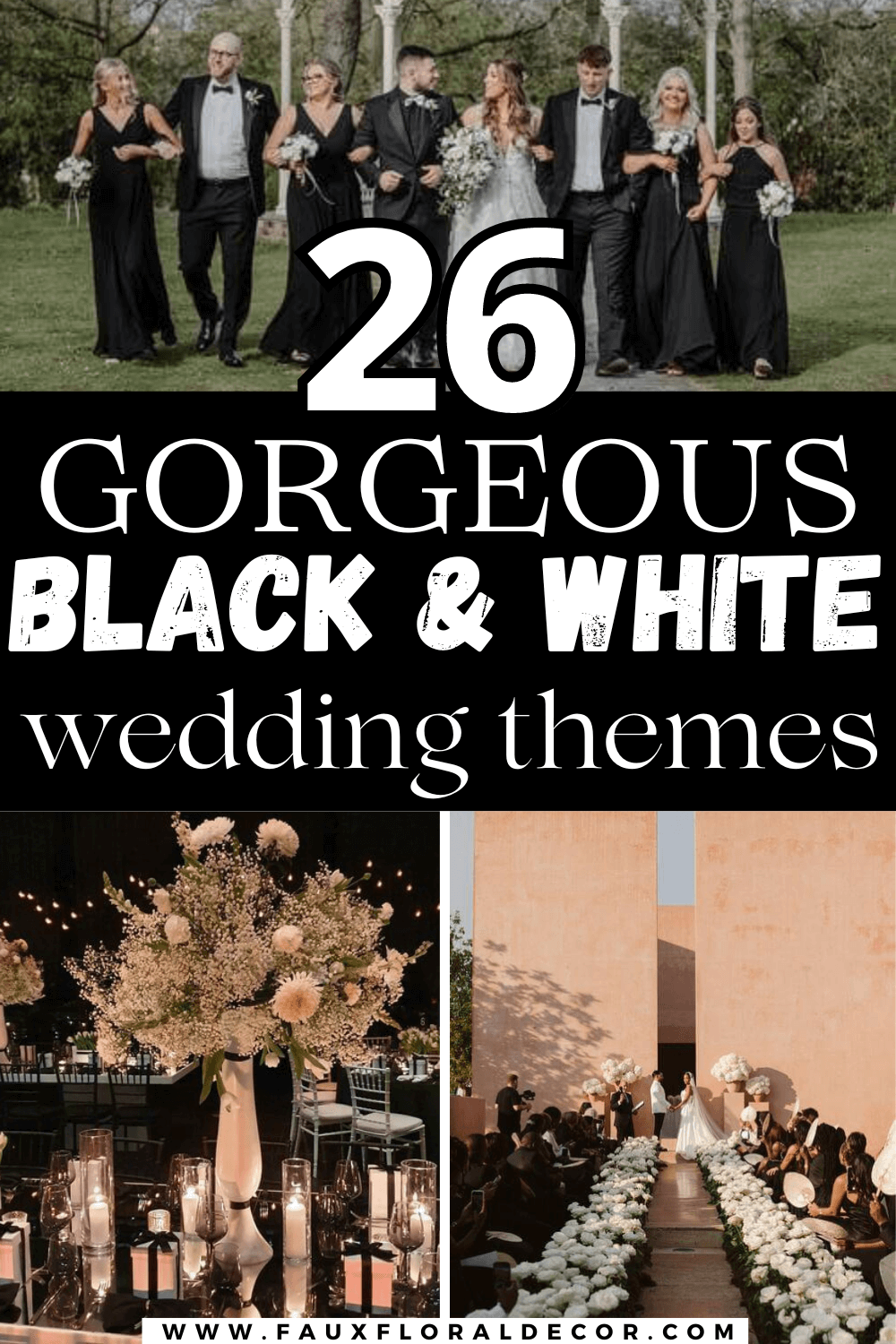 50 Stunning Black and White Wedding Ideas for a Timeless Celebration - Image 3